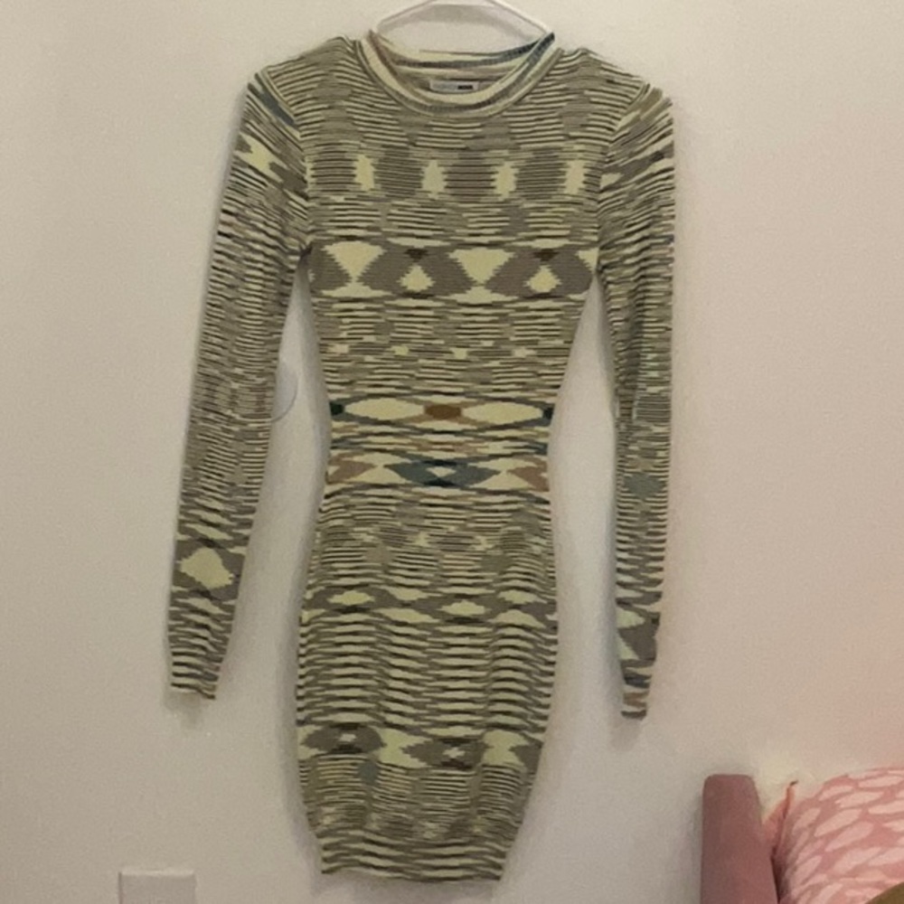 A greenish small dress for women